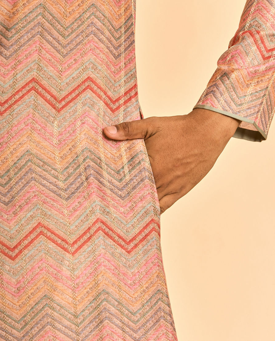 Diwas Men Elegance Fawn Kurta