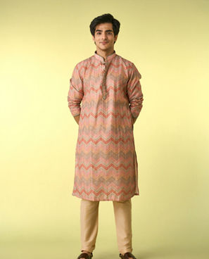Diwas Men Fawn Serenity Kurta Pajama
