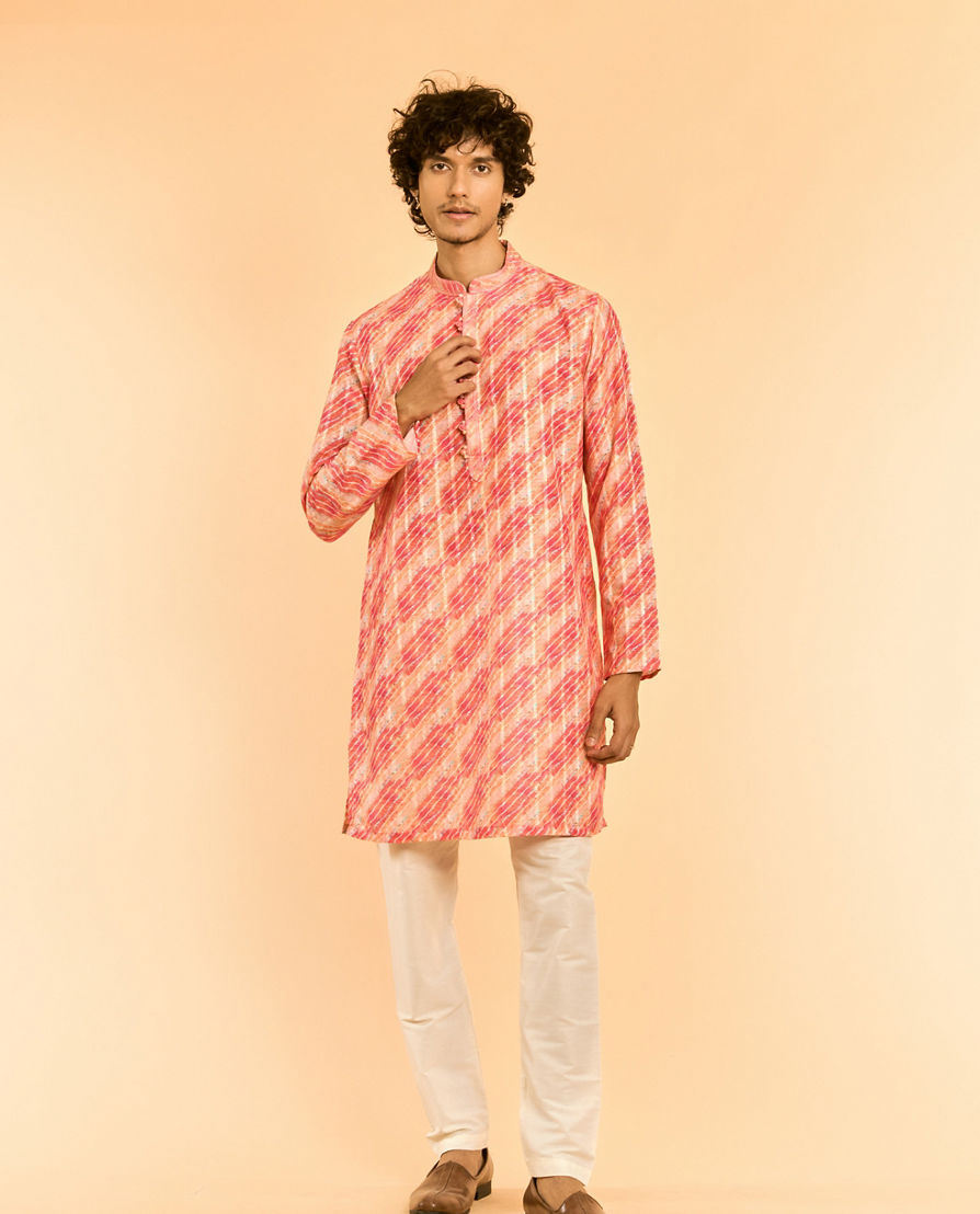 Diwas Men Peach Elegance Kurta