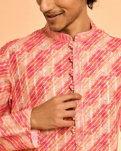 Diwas Men Peach Elegance Kurta