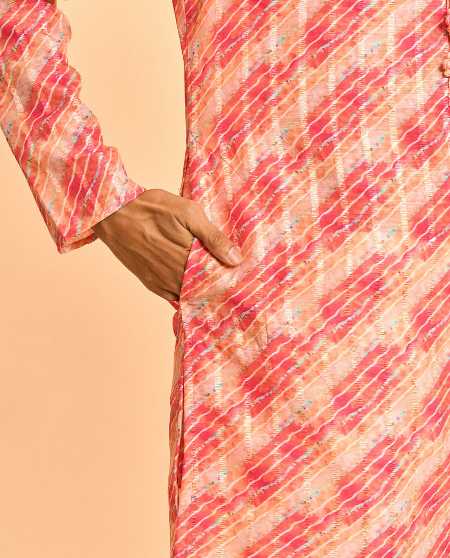 Diwas Men Peach Elegance Kurta