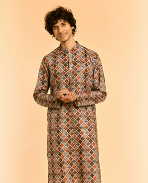 Diwas Men Beige Elegance Kurta