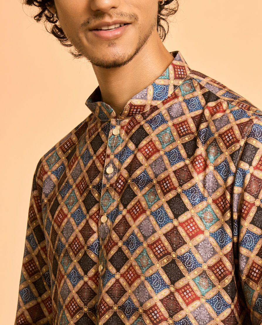 Diwas Men Beige Elegance Kurta