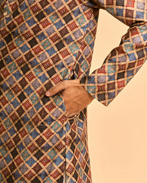 Diwas Men Beige Elegance Kurta