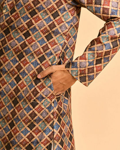 Diwas Men Beige Elegance Kurta