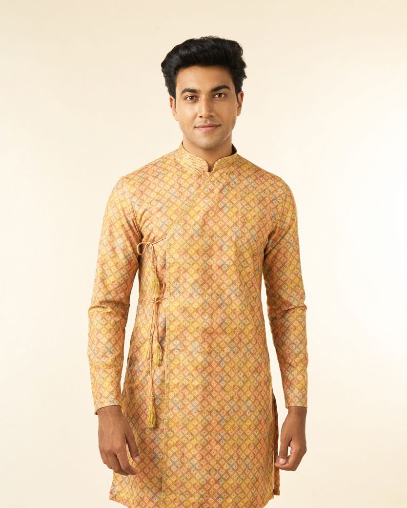 Diwas Men Mustard Elegance Kurta