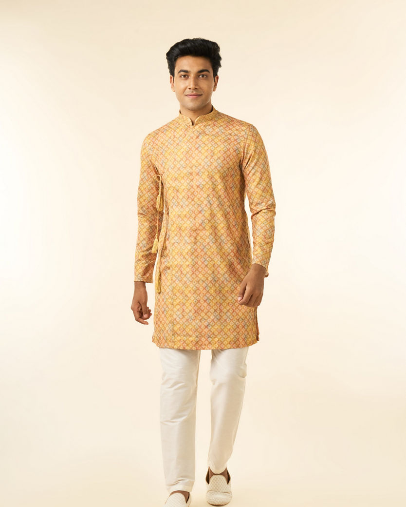 Diwas Men Mustard Elegance Kurta