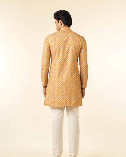 Diwas Men Mustard Elegance Kurta