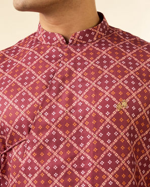 Diwas Men Rust Festive Radiance Kurta