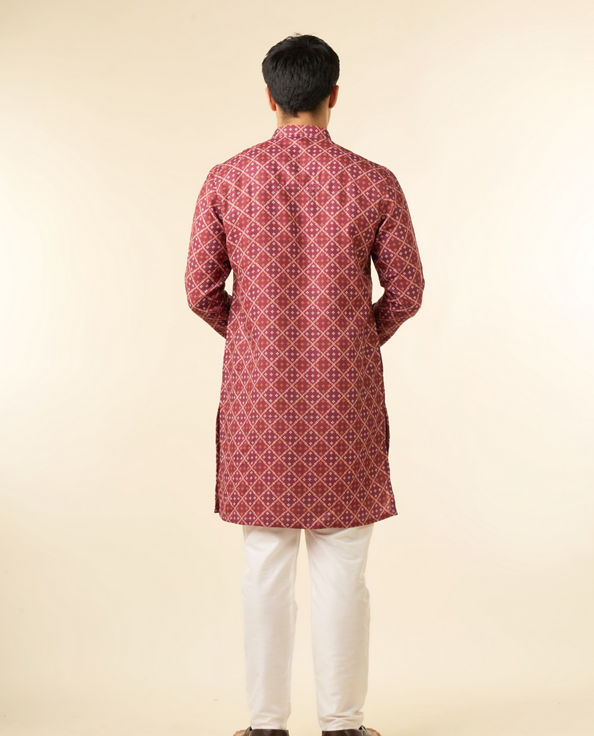 Diwas Men Rust Festive Radiance Kurta