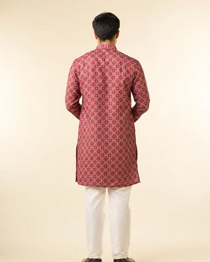 Diwas Men Rust Festive Radiance Kurta