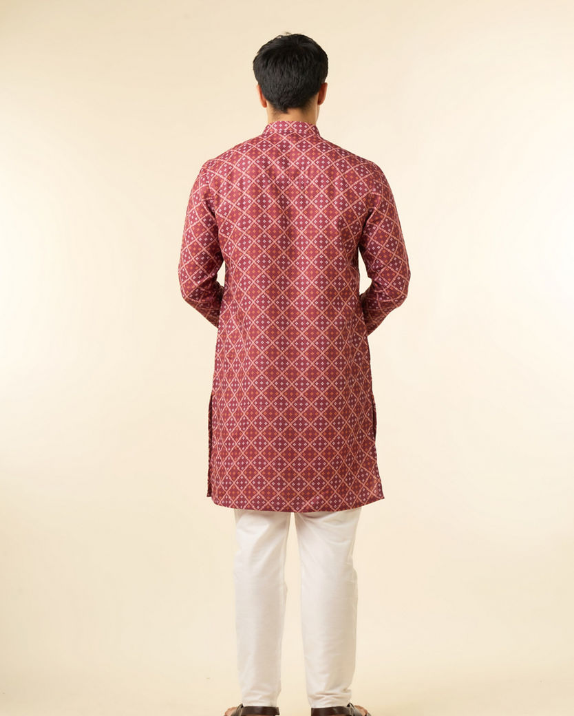 Diwas Men Rust Festive Radiance Kurta