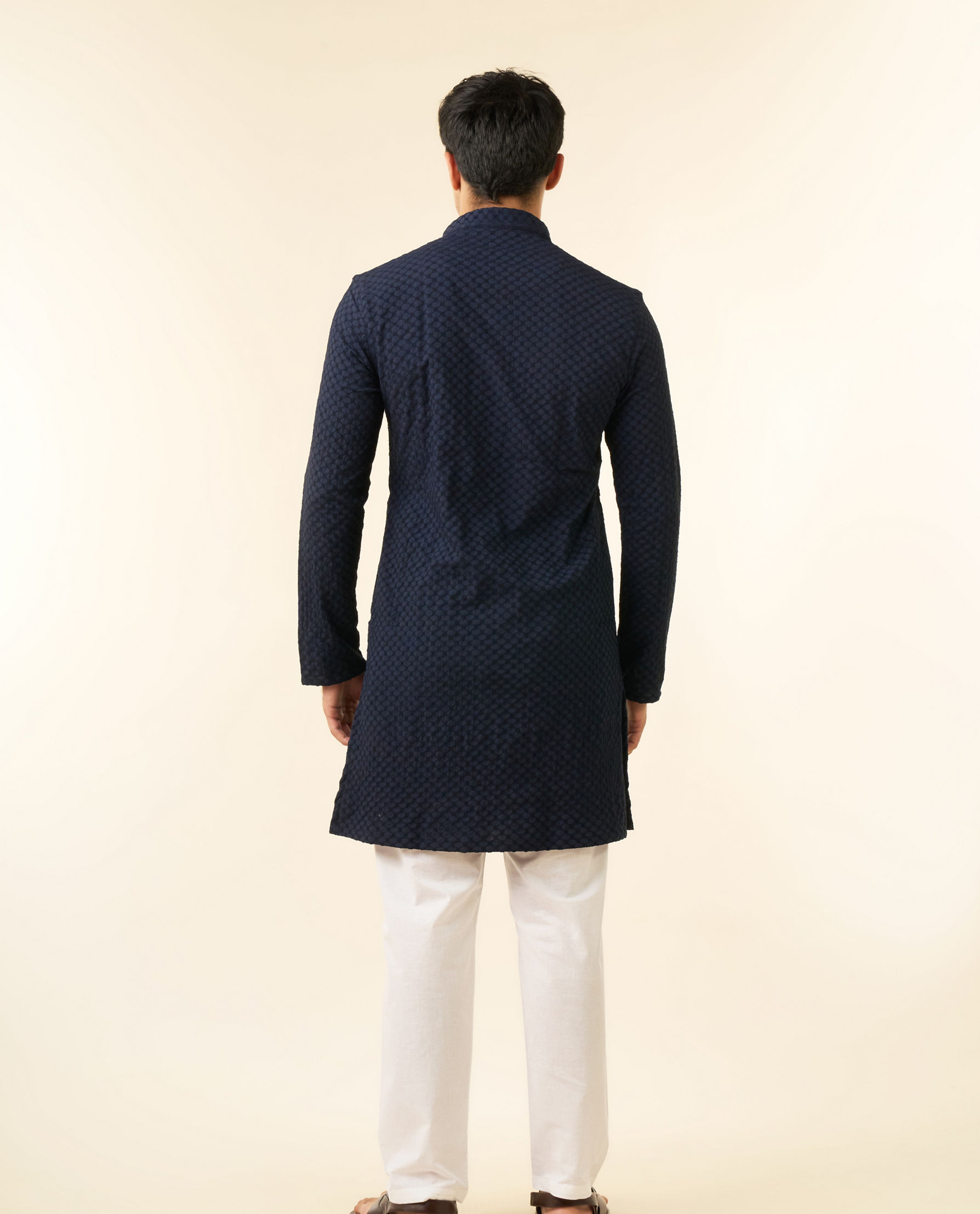 Diwas Men Vibrant Dark Blue Kurta