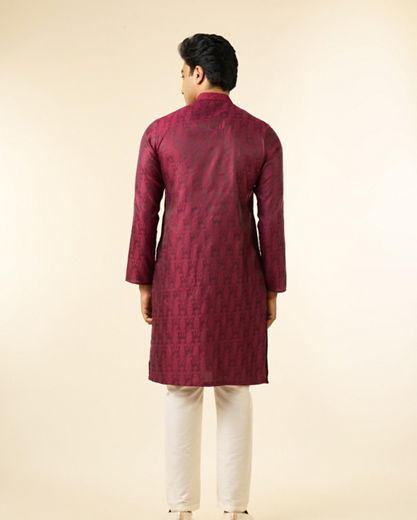 Diwas Men Wine-Colored Kurta