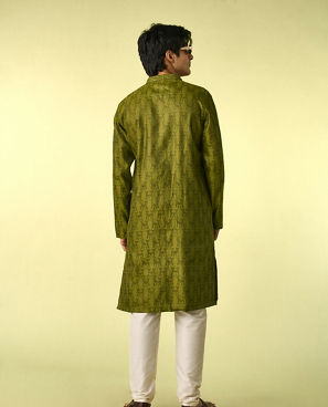 Diwas Men Olive Green Radiance Kurta