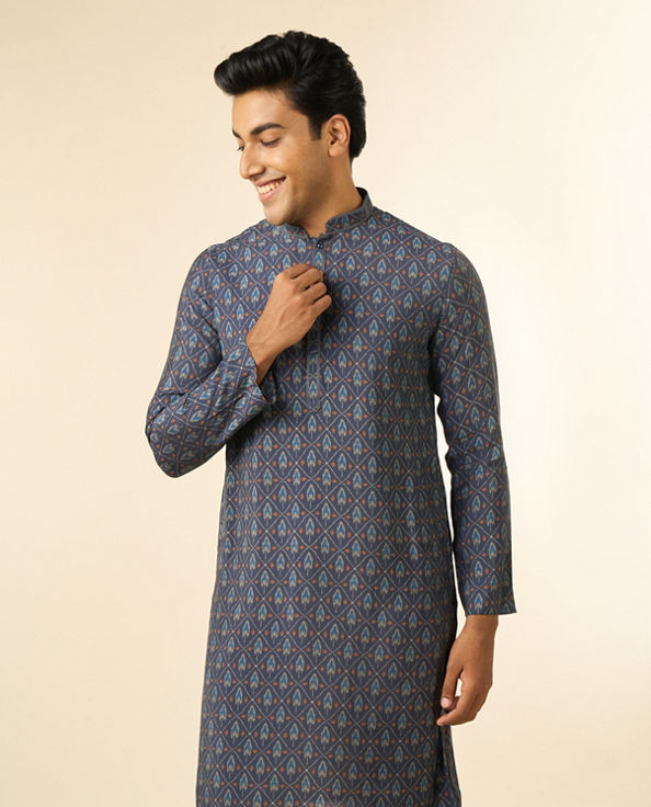 Diwas Men Opulent Blue Kurta