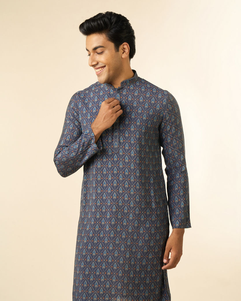 Diwas Men Opulent Blue Kurta
