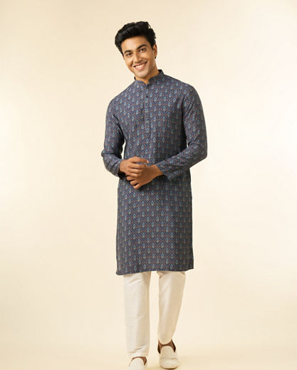 Diwas Men Opulent Blue Kurta