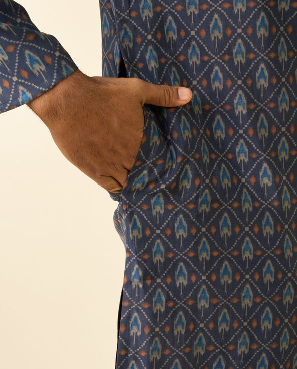 Diwas Men Opulent Blue Kurta