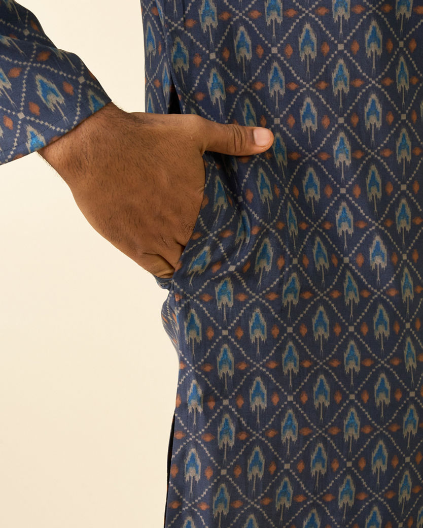 Diwas Men Opulent Blue Kurta