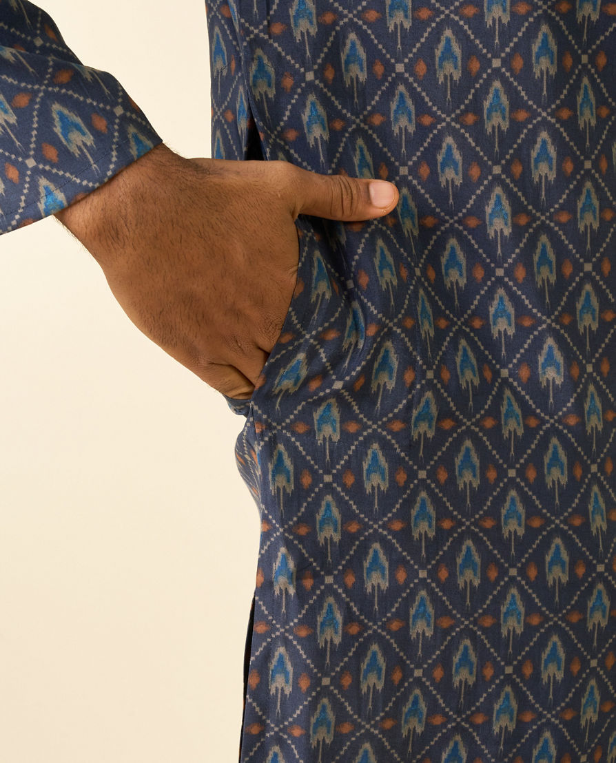 Diwas Men Opulent Blue Kurta