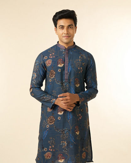 Diwas Men Azure Hues Royal Kurta