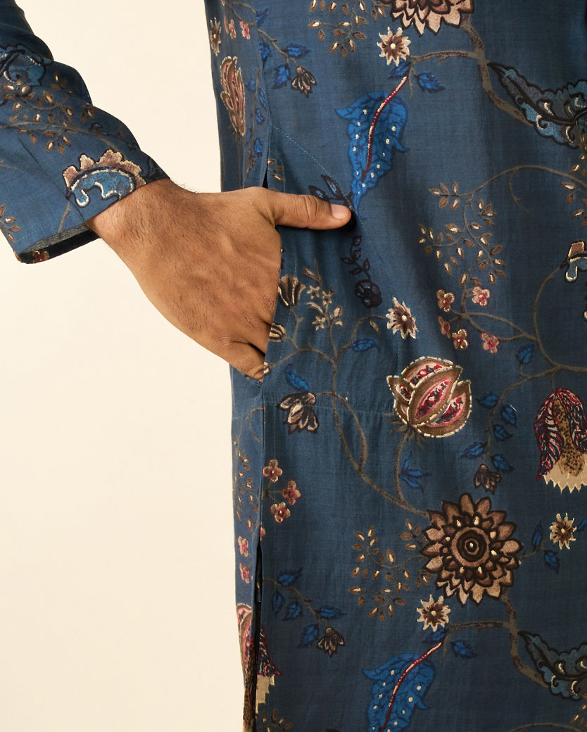 Diwas Men Azure Hues Royal Kurta