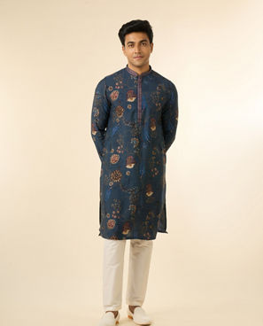 Diwas Men Azure Hues Royal Kurta