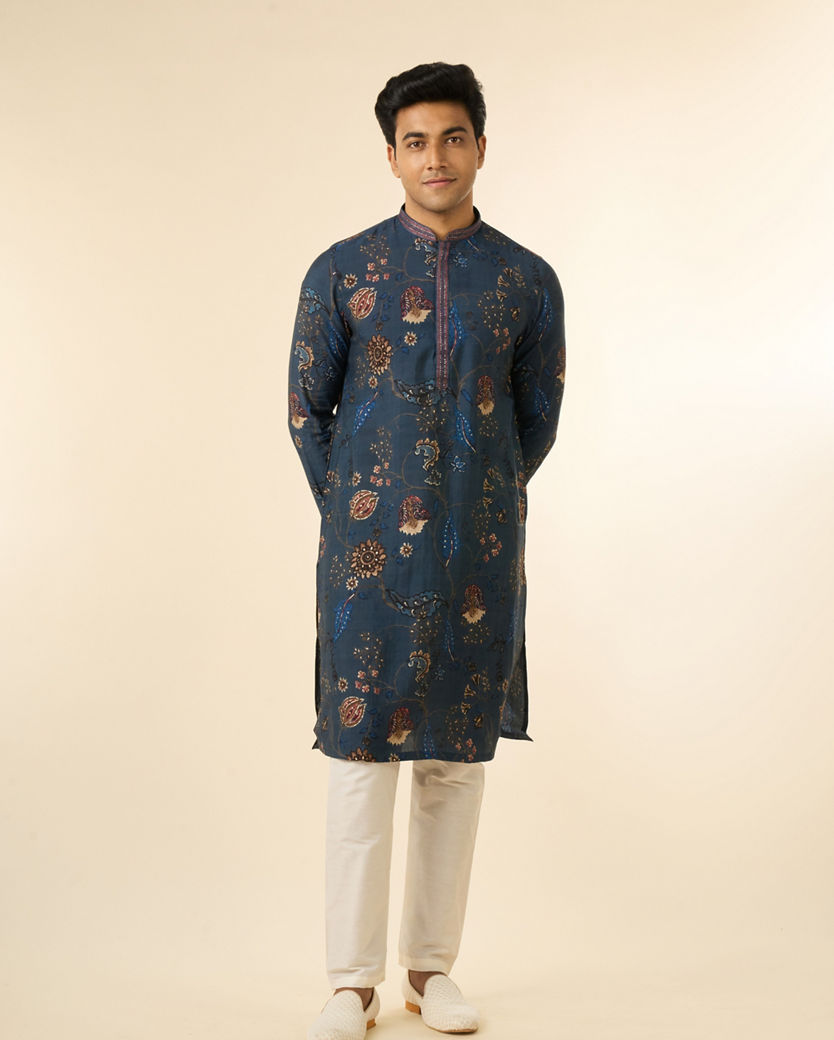Diwas Men Azure Hues Royal Kurta