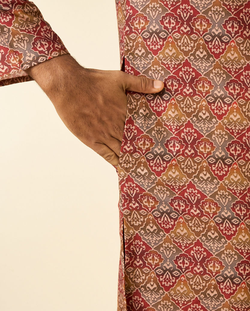 Diwas Men Tan Destiny Kurta