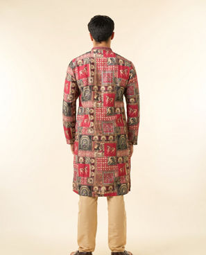 Diwas Men Regal Red Enchantment Kurta