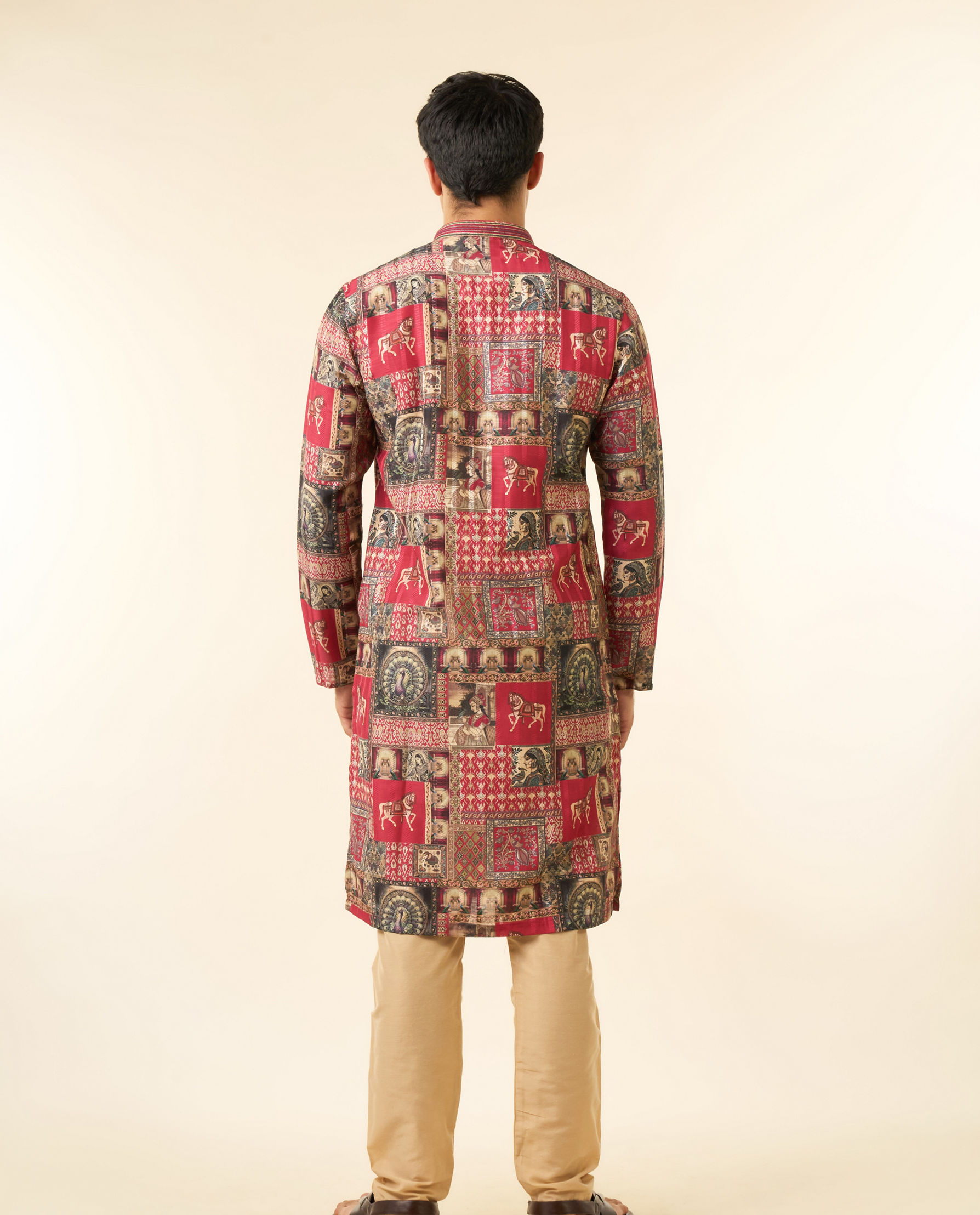 Diwas Men Regal Red Enchantment Kurta
