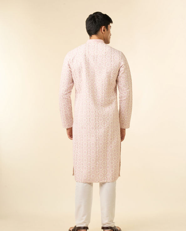 Diwas Men Pink Elegance Georgette Kurta