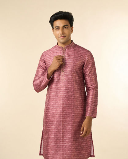 Diwas Men Dusty Pink Kurta
