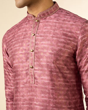 Diwas Men Dusty Pink Kurta