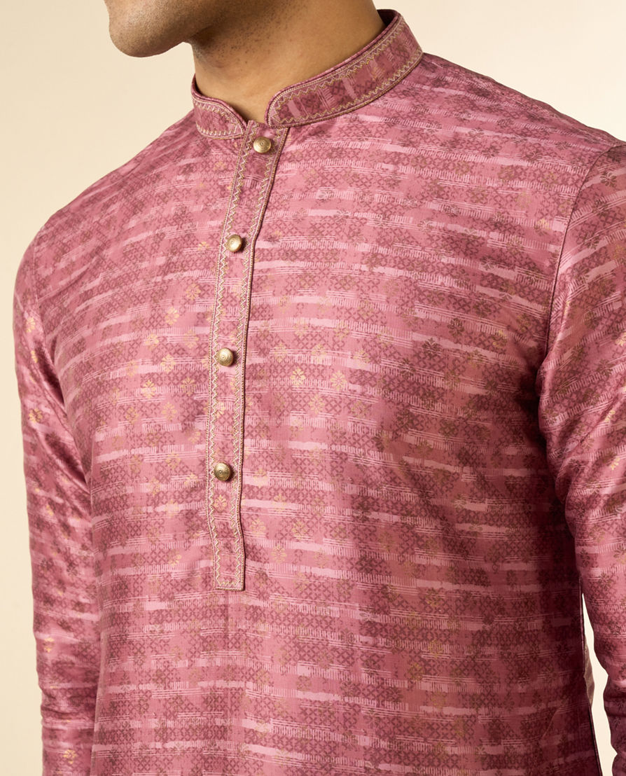 Diwas Men Dusty Pink Kurta