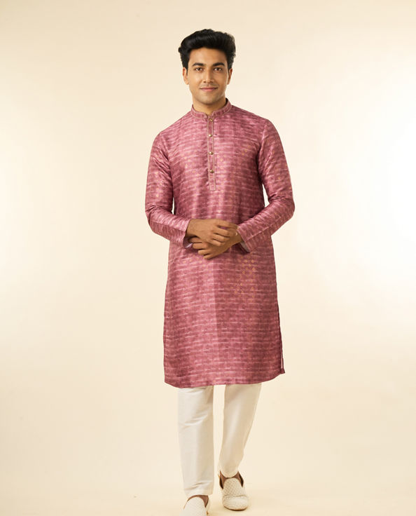 Diwas Men Dusty Pink Kurta