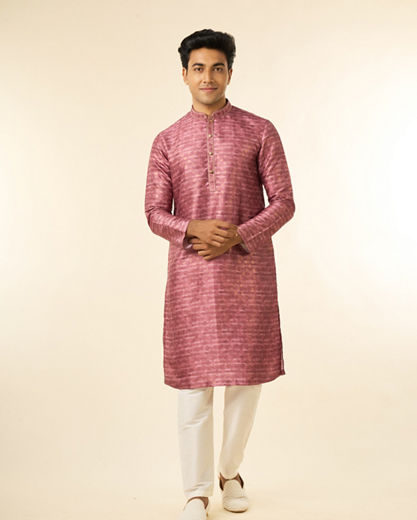 Diwas Men Dusty Pink Kurta
