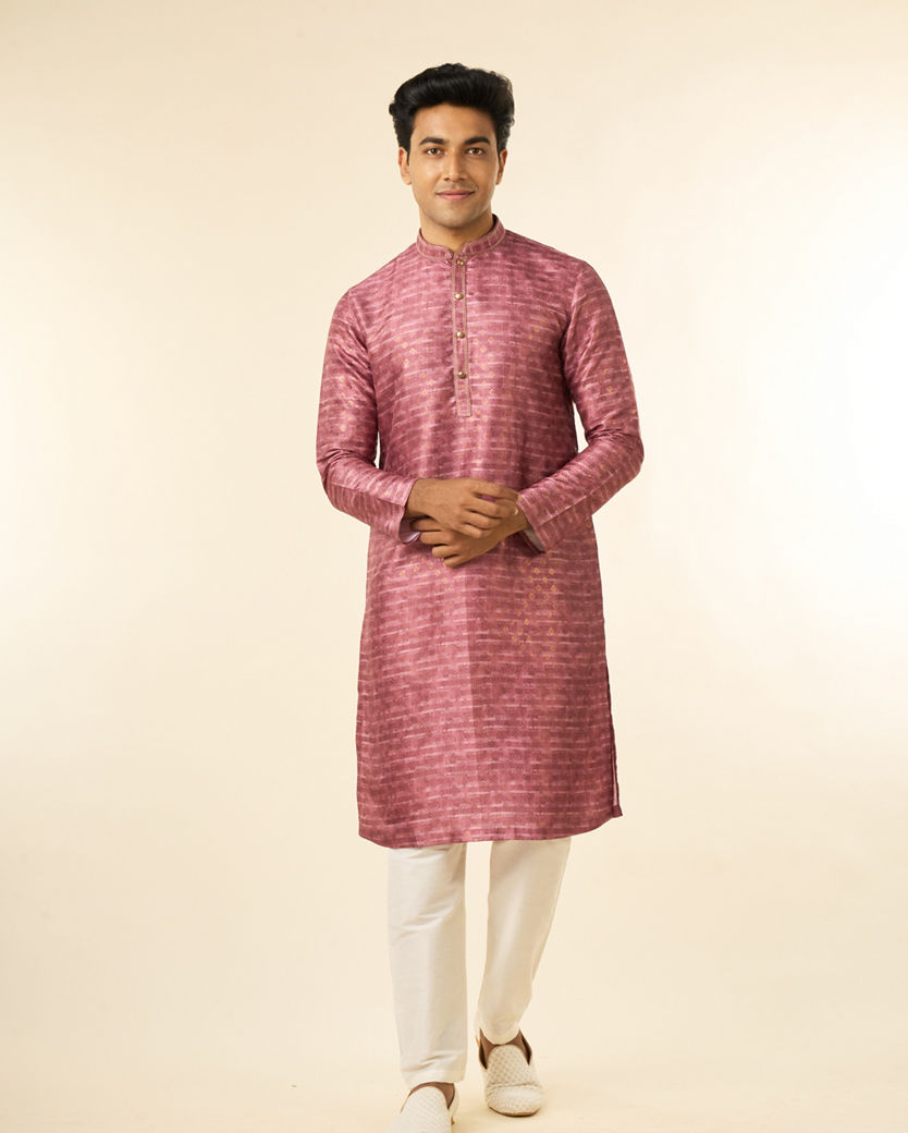 Diwas Men Dusty Pink Kurta