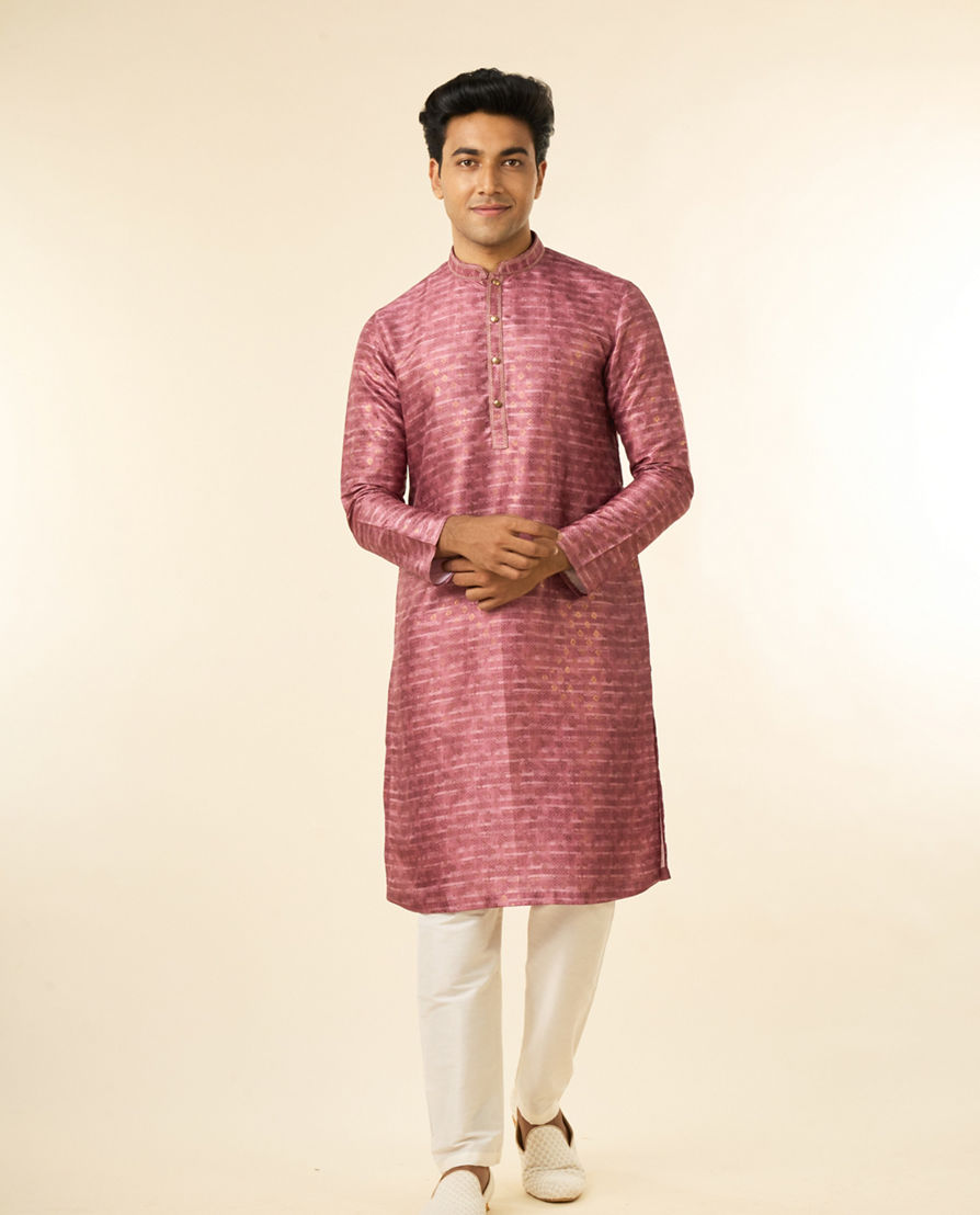 Diwas Men Dusty Pink Kurta