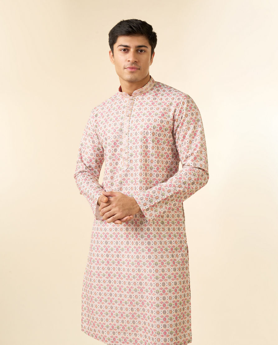 Diwas Men Elegant Pink Kurta for Men