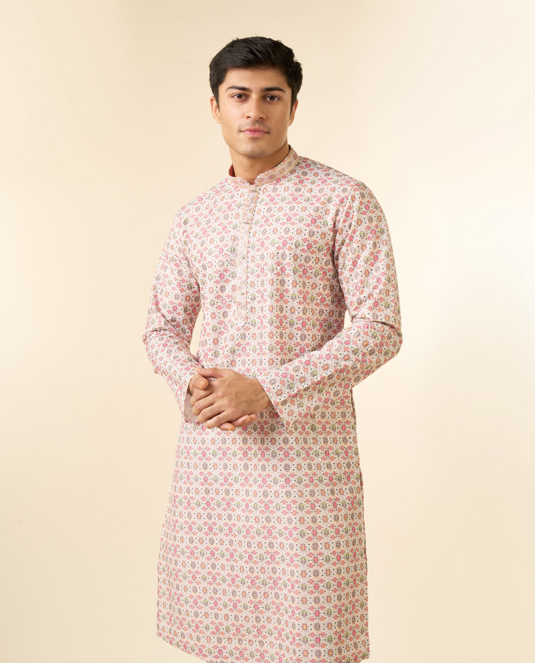Diwas Men Elegant Pink Kurta for Men