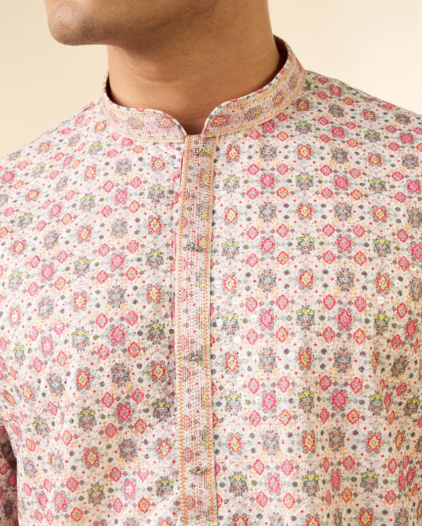 Diwas Men Elegant Pink Kurta for Men
