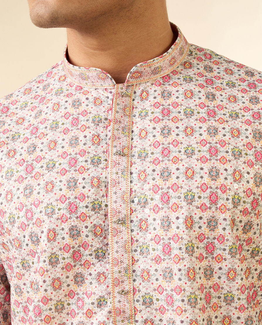 Diwas Men Elegant Pink Kurta for Men