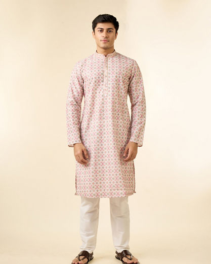 Diwas Men Elegant Pink Kurta for Men