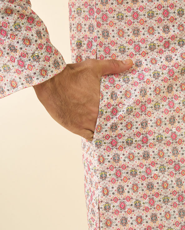 Diwas Men Elegant Pink Kurta for Men