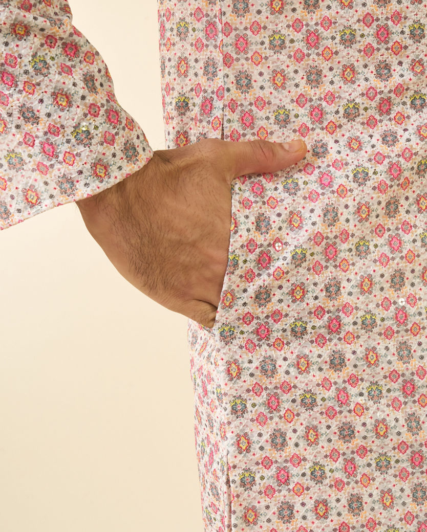 Diwas Men Elegant Pink Kurta for Men