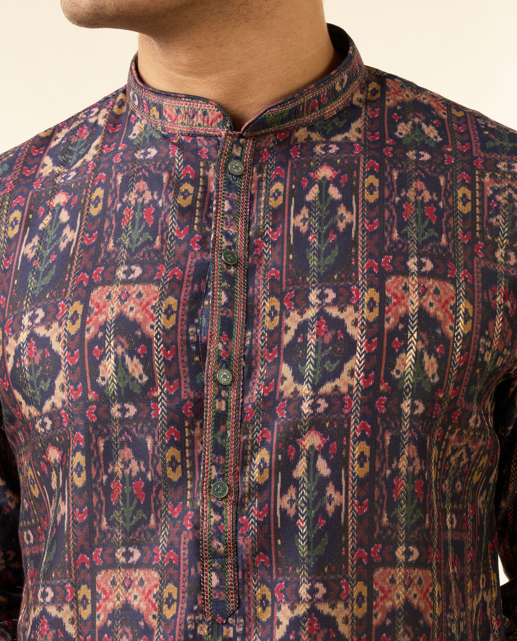 Diwas Men Enchanting Dark Blue Kurta