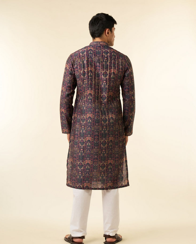 Diwas Men Enchanting Dark Blue Kurta