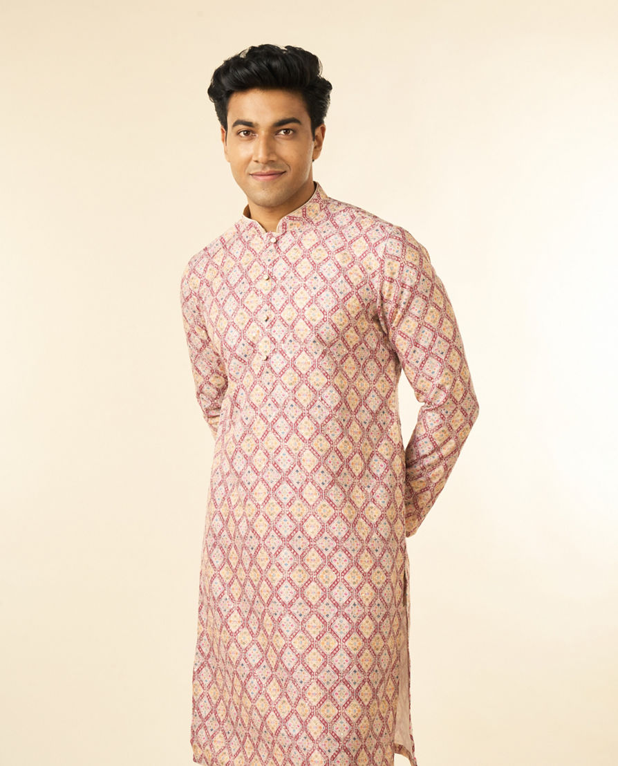 Diwas Men Beige Chic Elegance Kurta